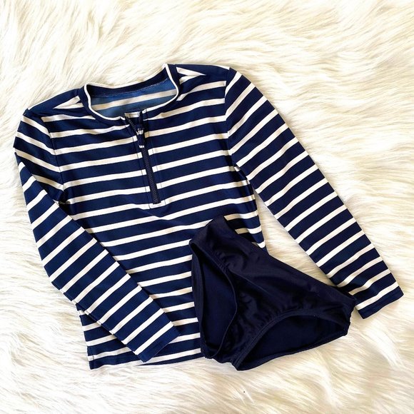 Gap Kids Little Girls Rashguard Swim Top & Bikini - Picture 1 of 6